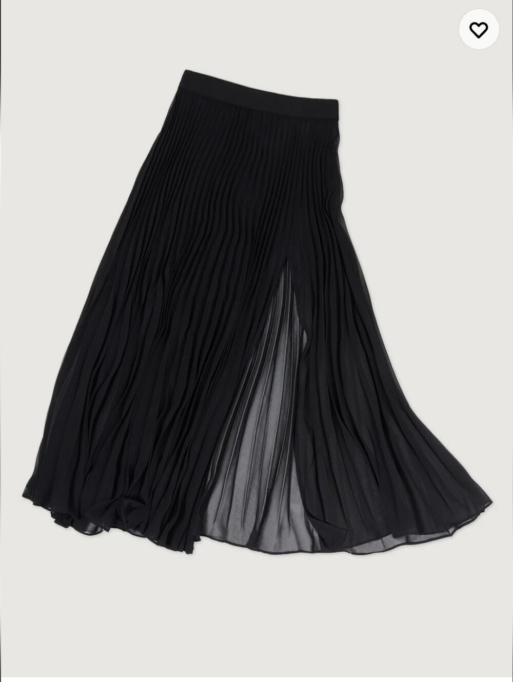 Carbon38 Black Pleated Maxi Skirt with Side Slit - Picture 4 of 7